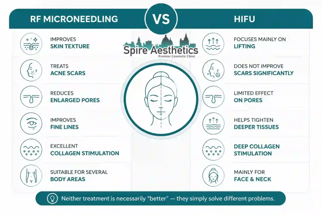 RF Microneedling vs HIFU: Which Treatment Gives Better Results Hall Green?